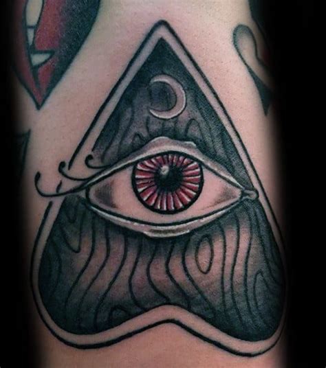 40 Planchette Tattoo Designs For Men - Ouija Board Ink Ideas