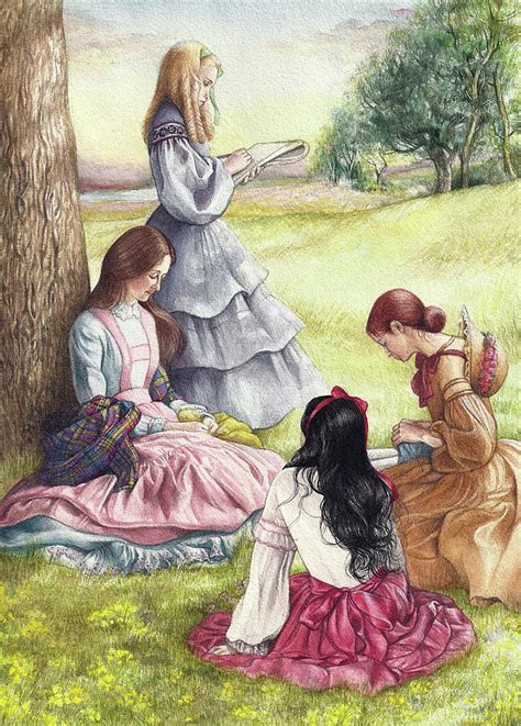 Little Women Illustrated Painting by Judith Cheng - Fine Art America