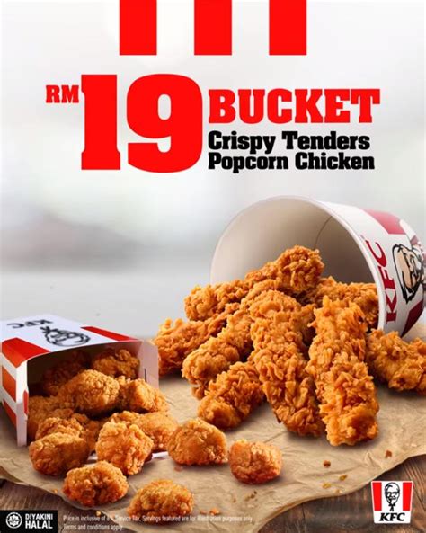 KFC Bucket Crispy Tenders Popcorn Chicken for RM19 at Selected Outlets