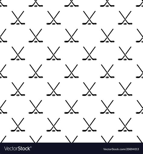 Hockey stick pattern seamless Royalty Free Vector Image