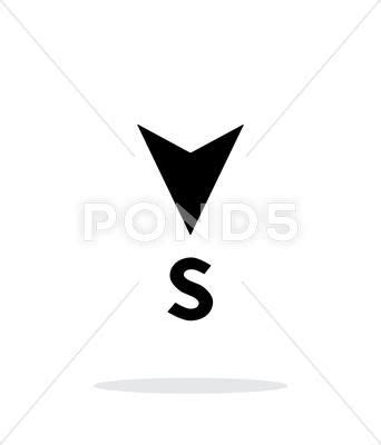 South direction compass icon on white background. Stock Illustration #AD ,#compass#icon#South# ...