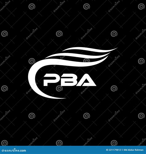 PBA Letter Logo Design on Black Background.PBA Creative Initials Letter Logo Concept Stock ...