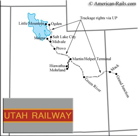 Utah Railway Map