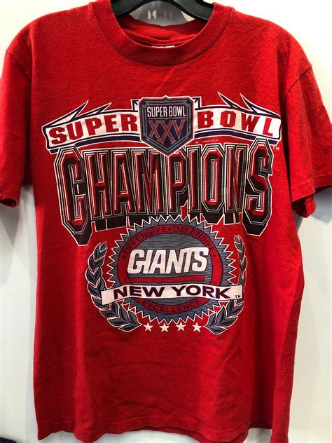 Vintage NY Giants Super Bowl XXV T-Shirt, size S. Made in USA ...