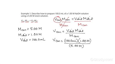 Solving Applied Dilution Problems | Chemistry | Study.com