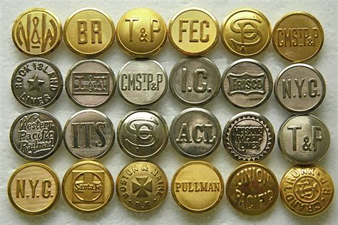 Old Railroad Uniform Buttons Photograph by Robert Tubesing - Pixels