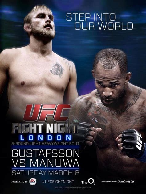 UFC Fight Night 37 full poster pic for 'Gustafsson vs. Manuwa' on March ...