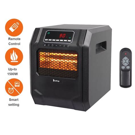 Space Heater, 1500W / 750W Portable Electric Infrared Quartz Heater ...