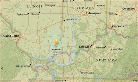 M3.8 earthquake rocks Illinois - Strongest quake in 6 years in map - Strange Sounds