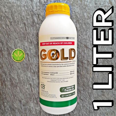 GOLD 20 SC (1 LITER) CLOTHIANIDIN INSECTICIDE by C.B. ANDREW | Shopee Philippines