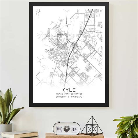 Custom Kyle United States Map Poster - Mapmory