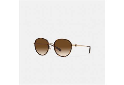 COACH® | Metal Round Sunglasses