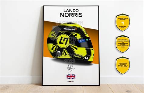 Lando Norris 2023 F1 Helmet Print - Etsy