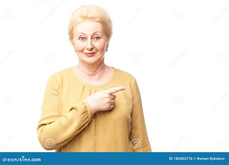 Grandmother Portrait on a White Background Stock Photo - Image of ...