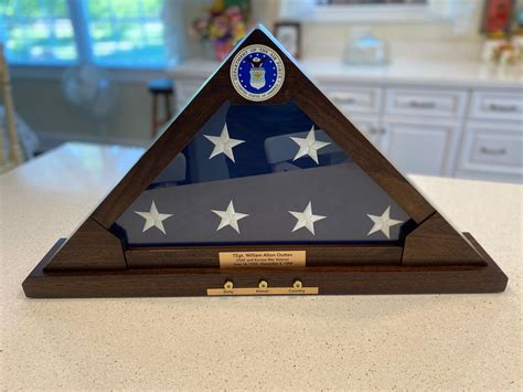 Flag Display Case With Embedded Shell Casings Maple Inlay | Etsy Canada