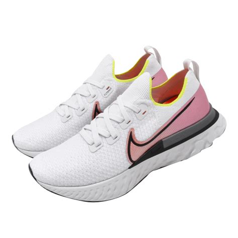 Nike React Infinity Run Flyknit Platinum Tint Black Pink Blast CD4371004 - KicksOnFire.com