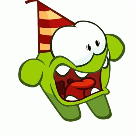 Frightened Om Nom Sticker - Frightened Om Nom Om Nom And Cut The Rope - Discover & Share GIFs