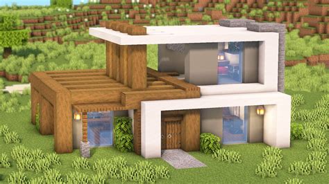 Minecraft: How To Build a Modern Survival House | Tutorial - YouTube