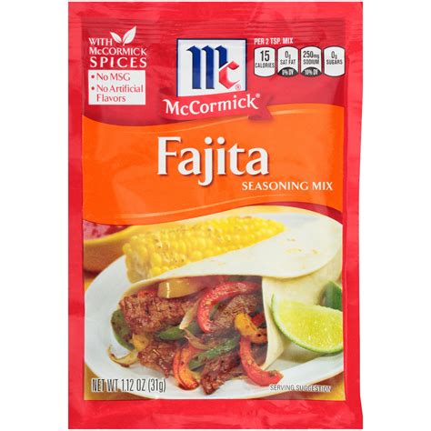 McCormick Classic Fajitas Seasoning Mix Packet, 1.12 oz - Walmart.com ...