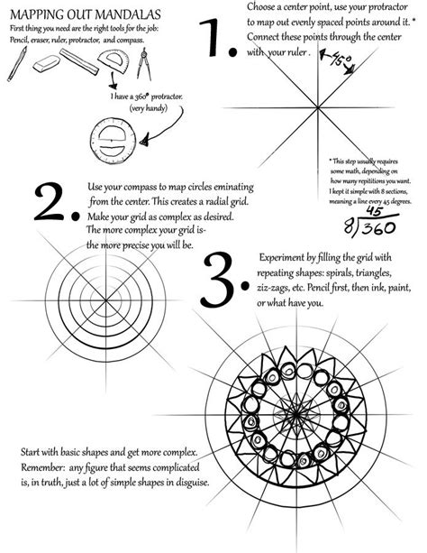 Mapping Out Mandalas Tutorial by mattridgway on deviantART | Arte com pedras, Como fazer ...