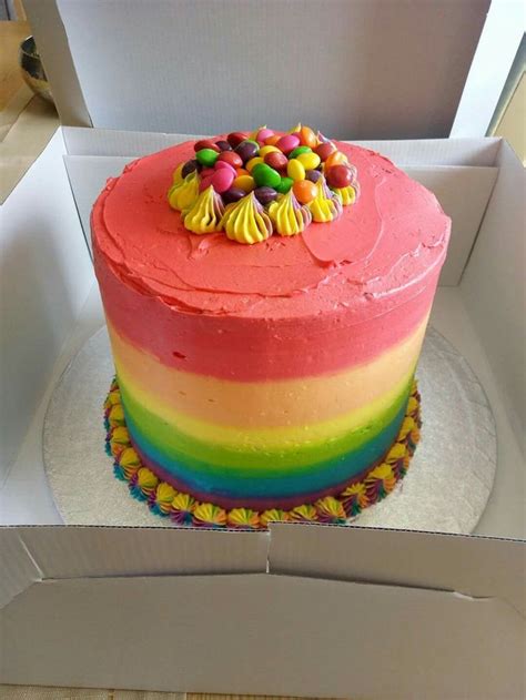 Skittles rainbow cake... | Cake, Themed cakes, Desserts