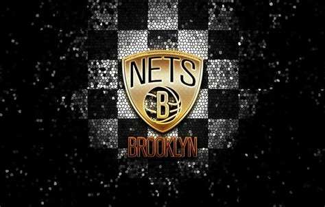 Wallpaper wallpaper, sport, logo, basketball, NBA, Brooklyn Nets, glitter, checkered images for ...