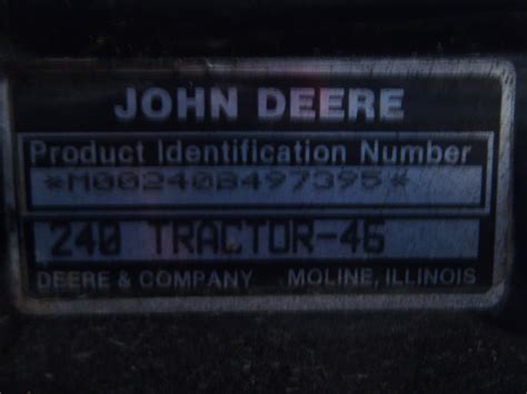 Understanding John Deere serial numbers | My Tractor Forum