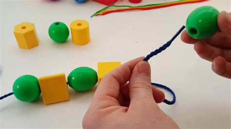 Jumbo Primary Lacing Beads for Toddlers & Babies - Montessori Stringing Bead Set by Skoolzy ...