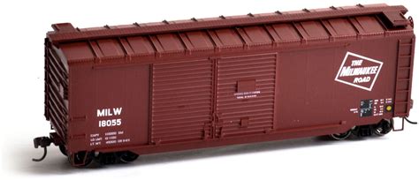 Athearn HO Scale 40' Double Door Box Car Milwaukee Road/MILW #18055 - Walmart.com - Walmart.com