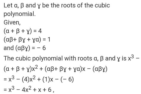 Form a cubic polynomial with zeros 3,2 amd -1 - Brainly.in