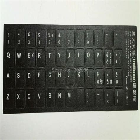 50pcs Italian Letters Alphabet Learning Keyboard Layout Sticker For Laptop Desktop Computer ...