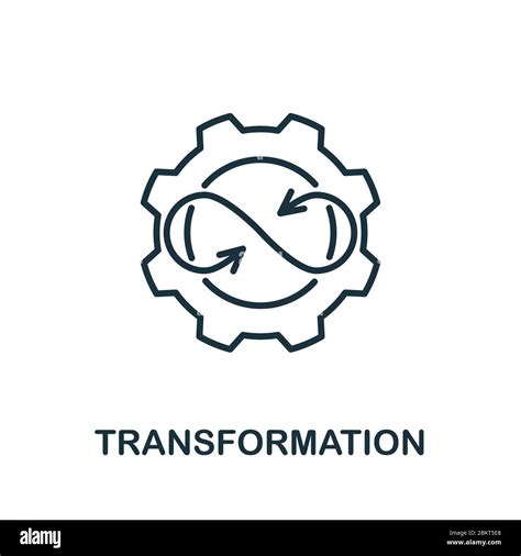 Transformation icon from production management collection. Simple line ...