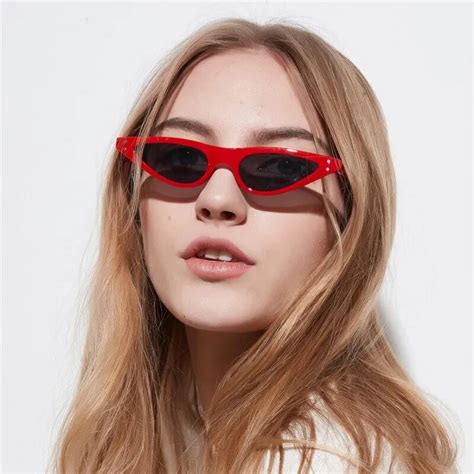 Retro small Frame cat eye shaped sunglasses women oculos 2018 new RED Fashion Brand sunglasses ...