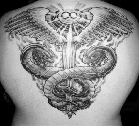 60 Caduceus Tattoo Designs For Men - Manly Ink Ideas