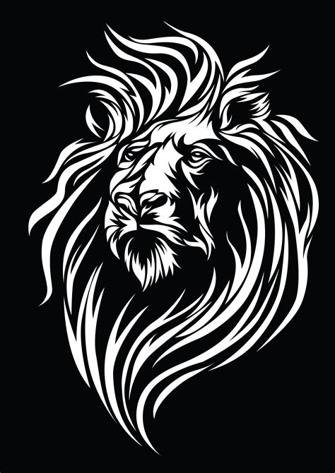 Lion Stencil Vector Art by sartauzumaki on DeviantArt