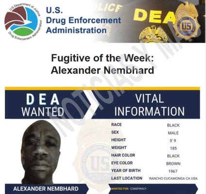 01/17/2023 DEA MOST WANTED Fugitive of the Week: Alexander Nembhard ...