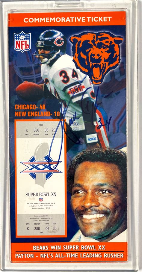 Lot Detail - Walter Payton Signed Limited Edition Super Bowl XX ...