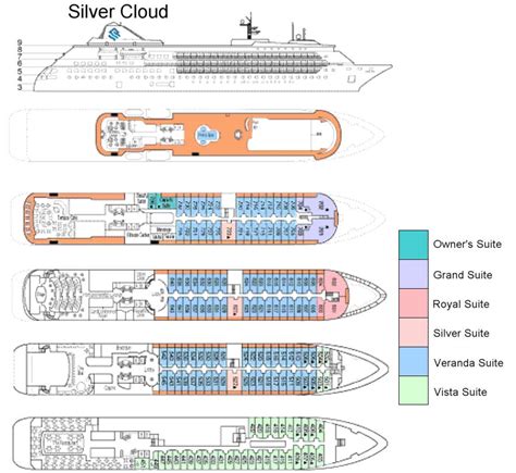 Luxury Cruises (844-442-7847): Silver Cloud & Wind Deck Plans