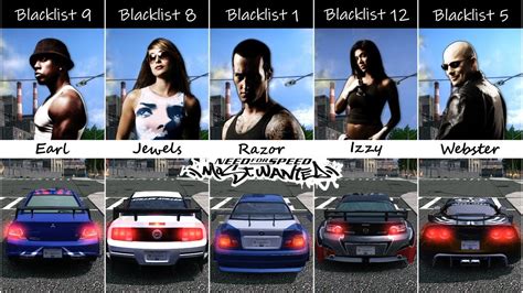 NFS MW Blacklist Bosses Drag Race Tournament - YouTube | Nfs need for ...