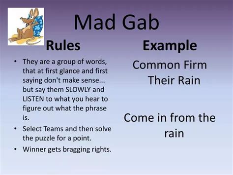 PPT - Mad Gab PowerPoint Presentation, free download - ID:1550608