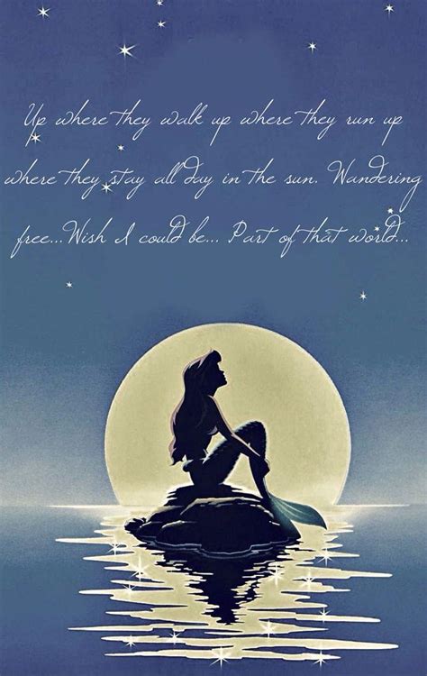 Ariel sky little mermaid quote part of that world moon, disney quotes ...