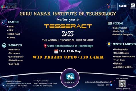 Cultural Events | Unleash Your Inner Geek at Tesseract 2k23, Guru Nanak Institute of Technology ...