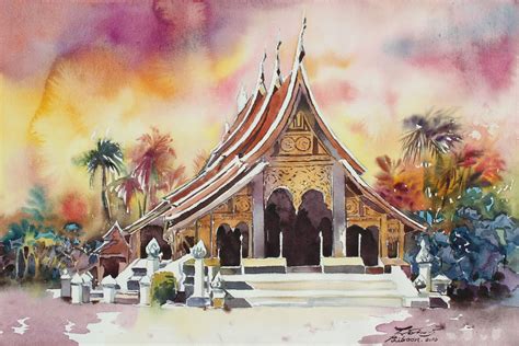 Laos Painting at PaintingValley.com | Explore collection of Laos Painting