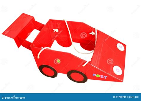 Hand made red racing car stock image. Image of miniature - 31753749