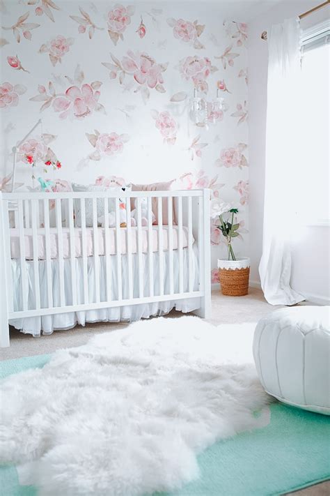 Floral Wallpaper Nursery | Baby Girl Nursery Ideas