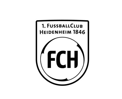 Heidenheim Club Logo Symbol Black Football Bundesliga Germany Abstract ...