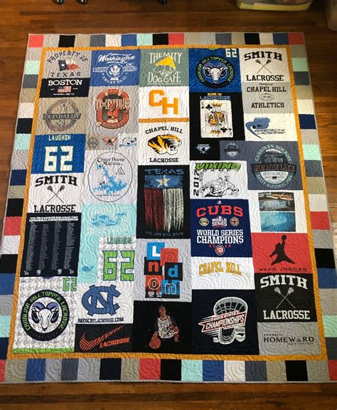 T Shirt Quilt Mosaic with Pieced Borders DEPOSIT Mosaic | Etsy