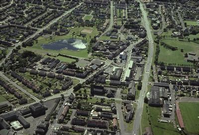 Aerial view of Stenhousemuir Town Centre - Falkirk Council