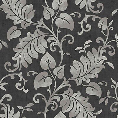 Splendour Black Floral Mica effect Wallpaper | DIY at B&Q