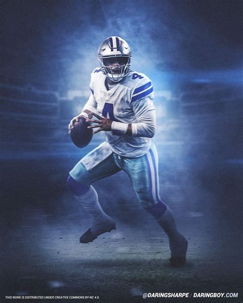 Dallas Cowboys Dak Prescott #4 Poster For Fans poster canvas in 2022 | Dak prescott dallas ...
